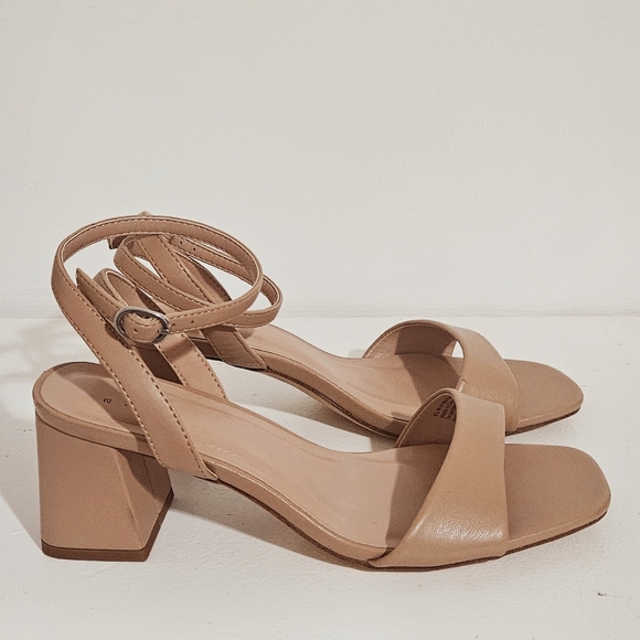 A.New Day Shannon heels for women with memory foam insole open toe and square - Picture 6 of 11